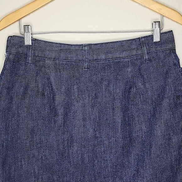 BANANA REPUBLIC Blue Denim Casual Dark Wash A-line Jeans Mini Skirt size 8 - Picture 6 of 9